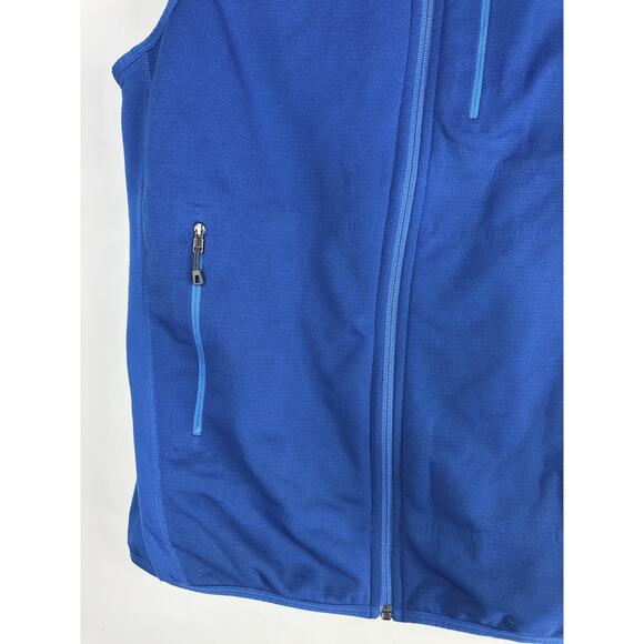 *Flawed* Patagonia Piton Hybrid Polartec Fleece Vest Men's Large Blue Full ZIp - Picture 8 of 14